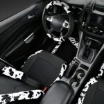 Cow Print Car Accessories Set - Faux Leather Seat Covers, Mats & More - Image 4