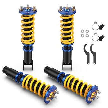 AUTOSTARSHIP Height Adjustable Coilover Lowering Kit Compatible for 1994-2001 Acura Integra 1989-2000 Honda Civic EG/ED/EK/EJ/EM1 Suspension Coil Spring Strut Shocks (4pcs)