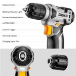 DEKOPRO 126-Piece Tool Set with 8V Cordless Drill & Keyless Chuck - Image 4