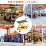 Heavy-Duty Manual Scissor Lift Cart - 1100 lbs Hydraulic Material Handling Trolley - Image 3