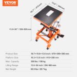 VEVOR 350LB Motorcycle Lift Table Jack with Wheels & J-Hooks - Image 4