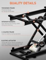 Electric Scissor Lift Table 350LB, Adjustable Height 195-680MM Platform - Image 4