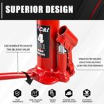 Heavy-Duty 4-Ton Hydraulic Bottle Jack for Cars, Trucks & RVs with Carry Case - Image 3