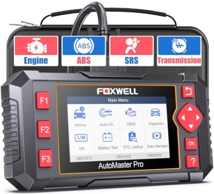 2024 Newest FOXWELL NT604 OBD2 Scanner ABS SRS, Check Engine Code Reader with Airbag Scanner, Transmission Code Reader Car Diagnostic Tool with Battery Test, English/Spanish Ver，Lifetime Free Update