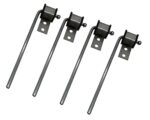 HAOXAOON 4 Pack Universal Exhaust Hanger Rod Weld On Heavy Duty Exhaust Bracket Hanger - 3/8" Rod 10" Long