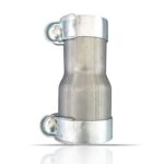 Peastorm 2 to 2.5 Inch Exhaust Adapter, 2" ID to 2.5" ID Exhaust Reducer Connector Pipe with Clamp