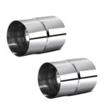 2 PCS Universal 2.75" ID to 3" OD Exhaust Pipe Adapter Connector Reducer 304 Stainless Steel 2.75 Inch to 3 Inch 2 3/4” ID to 3” OD kit