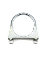 QWORK 2.5" Stainless Steel U-Bolt Exhaust Clamp Set, 2 Pack - Image 2