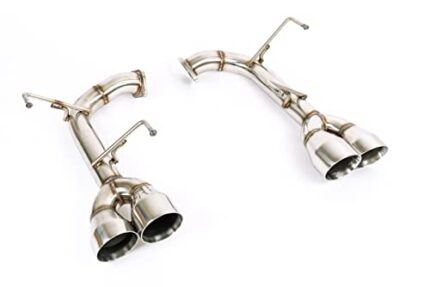Replacement For 2015-2021 Subaru WRX STi STAINLESS STEEL POLISHED SILVER Muffler Axle Back 4" Double Wall Quad Tips Exhaust