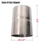 2.5" Stainless Steel Exhaust Reducer Adapter | Universal Fit Coupler Pipe - Image 2