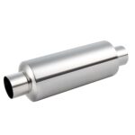 EVIL ENERGY 2.25" Resonator Muffler Stainless Steel (2.25 inch Inlet/Outlet, 13.8" Length)