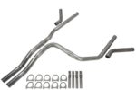 Truck Exhaust Kits- Cat-back 2.5" Dual Exhaust Kit with Corner Exit No Tips
