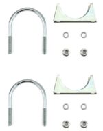 QWORK 2.5" Stainless Steel U-Bolt Exhaust Clamp Set, 2 Pack - Image 7