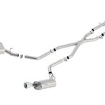 BORLA 140449 Cat-Back Performance Exhaust System for Dodge Durango R/T V8 T-304 Stainless Steel S-Type Sound Dual Split Rear Exit Single 4.5" Round T-304 Stainless Steel Tips On Each Side