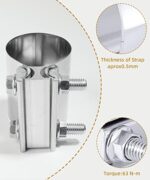 AOCISKA 2.25" Stainless Steel Exhaust Clamp 2-Pack, Band Coupler - Image 3