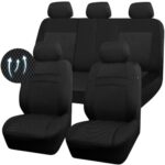 Ultimate Comfort Car Seat Covers: 3D Mesh, Universal Fit, Airbag Safe, All Black - Image 7