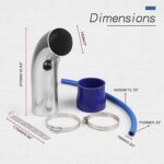 Universal 3" Cold Air Intake Pipe Kit Silver – Turbo Filter Upgrade - Image 2