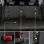 Sparkly Diamond Leather Car Seat Covers - Universal Fit Rhinestone Black Set - Image 6