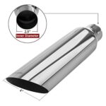 Dual 2.5" to 4" Stainless Steel 18" Exhaust Tips Weld-On Tailpipe Upgrade - Image 2