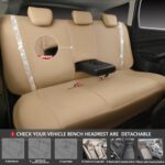 Bling Car Seat Covers Full Set Beige – Sparkly Faux Leather & Rhinestones - Image 5