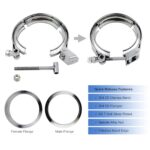 ROADFORMER 3" Quick Release V-Band Clamp Kit – 2 Pack Stainless Steel - Image 4