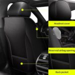 Kia Rio Custom Leather Seat Covers | Full Set 2013-2024 | Premium Black Protection - Image 3