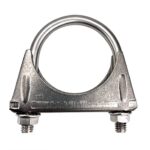 Heavy Duty 2.5 Inch Muffer Clamps Exhaust 2 1/2" Stainless Steel U Bolt Clamp on Tip Pipes Connection