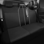 Ultimate Comfort Car Seat Covers: 3D Mesh, Universal Fit, Airbag Safe, All Black - Image 4