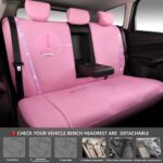 Luxury Pink Rhinestone Car Seat Covers - Universal Fit Bling Leather Protector - Image 5