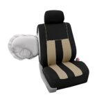 Premium Gray Stripe Full Set Car Seat Covers - Universal Fit, Airbag Safe SUV Truck Protection - Image 7