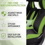Complete Green Car Interior Protection Kit - Plush Seat Covers, Mats & Wheel Cover Set - Image 7