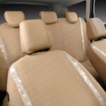 Bling Car Seat Covers Full Set Beige – Sparkly Faux Leather & Rhinestones - Image 3