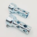 4” SHORT Exhaust Baffles for 2" OD Exhaust Pipes & Mufflers – Noise Reducer/Silencer - SOLD AS A PAIR w/Mounting Nut & Bolt – Galvanized Steel – Motorcycle, Harley, Chopper, Bobber, Cafe Racer