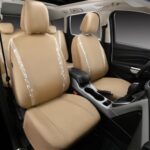 Bling Car Seat Covers Full Set Beige – Sparkly Faux Leather & Rhinestones - Image 2