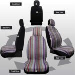 Boho Baja Car Seat Covers Full Set with Steering Wheel & Belt Pads - Image 3