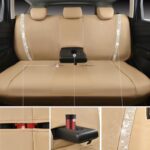 Bling Car Seat Covers Full Set Beige – Sparkly Faux Leather & Rhinestones - Image 6