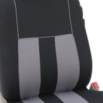 Premium Gray Stripe Full Set Car Seat Covers - Universal Fit, Airbag Safe SUV Truck Protection - Image 4