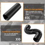 Flexible Cold Air Intake Pipe 3" Universal Automotive Intake Hose 10-40" - Image 3