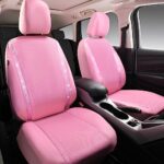 Luxury Pink Rhinestone Car Seat Covers - Universal Fit Bling Leather Protector - Image 2