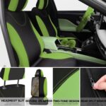 Complete Green Car Interior Protection Kit - Plush Seat Covers, Mats & Wheel Cover Set - Image 3
