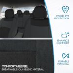 BDK Charcoal Car Seat Covers Full Set: Protect & Style Front/Rear Seats - Image 5