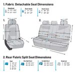 Premium Gray Stripe Full Set Car Seat Covers - Universal Fit, Airbag Safe SUV Truck Protection - Image 9