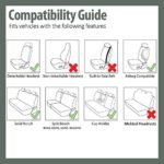 Premium Gray Stripe Full Set Car Seat Covers - Universal Fit, Airbag Safe SUV Truck Protection - Image 8