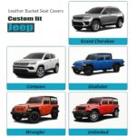 Jeep Leather Seat Covers | Custom Fit Black Bucket Seats for Wrangler - Image 3