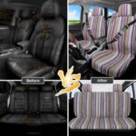 Boho Baja Car Seat Covers Full Set with Steering Wheel & Belt Pads - Image 6