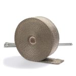 ARTR Titanium Wrap 2 Inch x 50 Feet Exhaust Header Heat Wrap Kit with 10pcs 11.8 Inch Stainless Steel Locking Ties