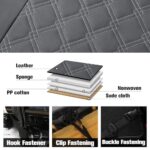 CAROMOP Waterproof PU Leather Car Seat Covers Set for SUVs & Sedans - Image 7