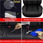 Jeep Liberty Leather Seat Covers 2002-2012 | Waterproof Full Set Protector Black - Image 7