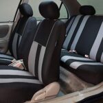 Premium Gray Stripe Full Set Car Seat Covers - Universal Fit, Airbag Safe SUV Truck Protection - Image 2