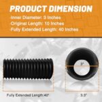 Flexible Cold Air Intake Pipe 3" Universal Automotive Intake Hose 10-40" - Image 4